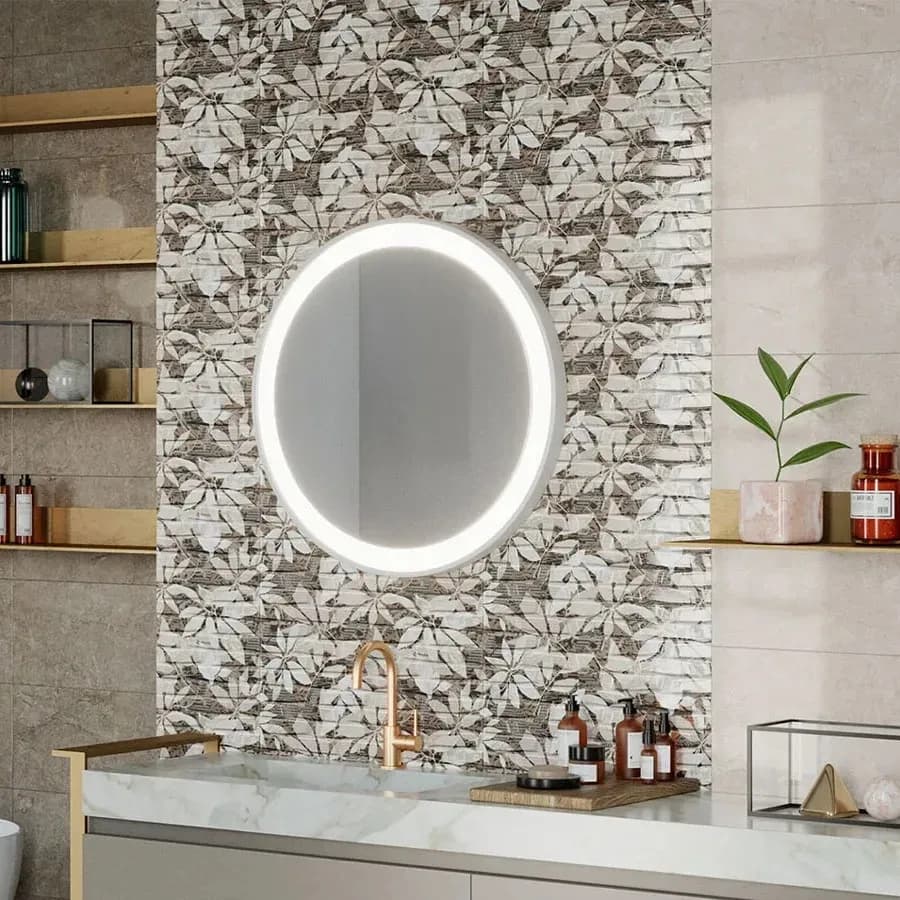 Karen Beige Shiny Decor Feature Ceramic Wall Tile - 300 x 600 mm
